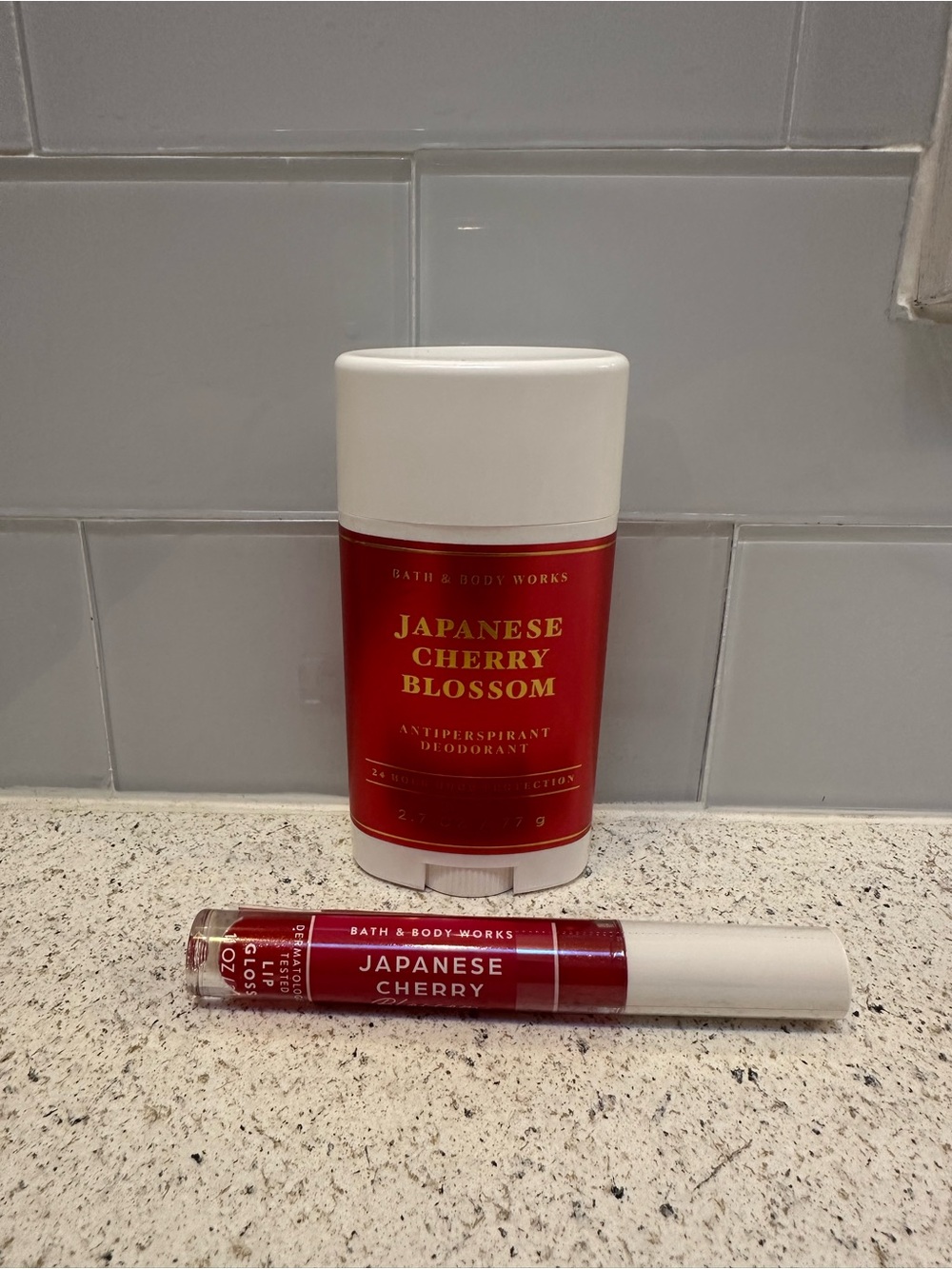 Bath & Body Works Japanese Cherry Blossom Deodorant & Lip Gloss